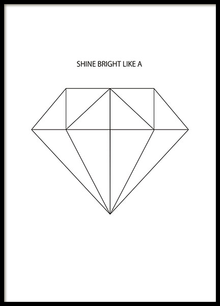 Affisch med diamant