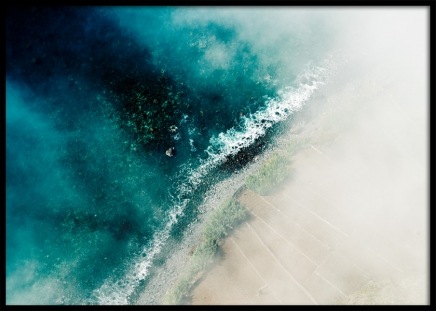 Beach and Sea Aerial Poster i gruppen Posters / Naturmotiv / Tropisk hos Desenio AB (12063)