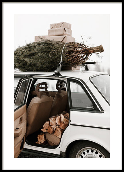 Holiday Car Poster
