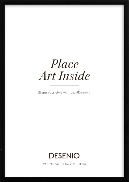 Metallram svart, 21x30