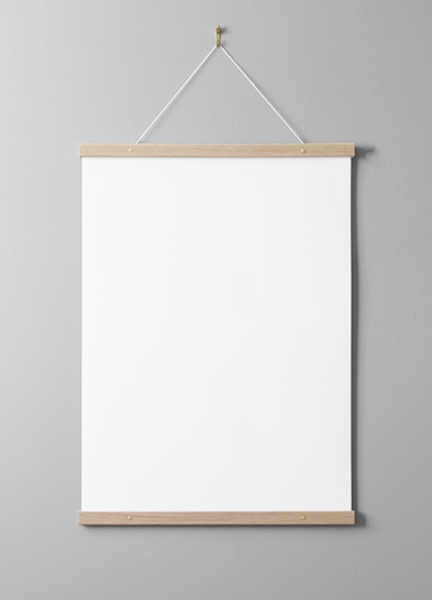 Posterhängare ek 51 cm, skruvfäste