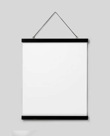 Posterhängare svart 41 cm, magnetfäste