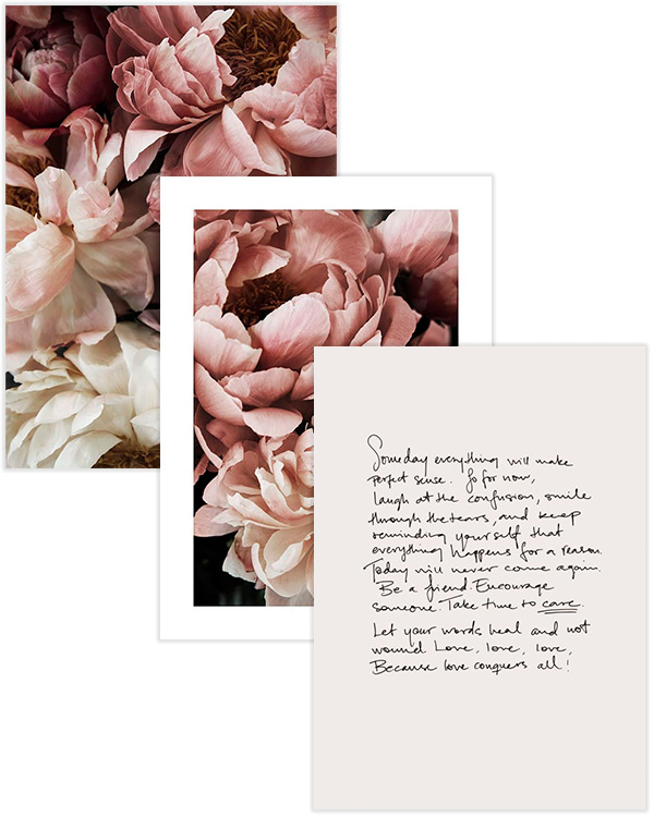 – Romantiska konstmotiv i rosa och beige