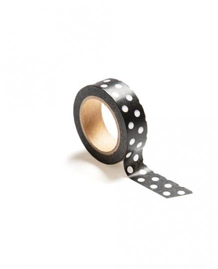 Washitejp Svart/vit prickig