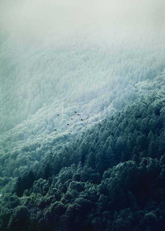 Foggy Mountainside Poster / Naturmotiv hos Desenio AB (10089)