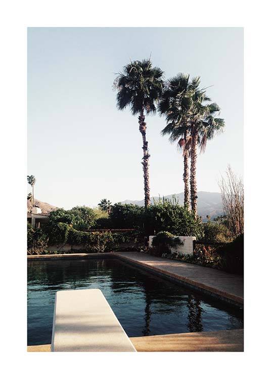 Palm Springs Pool Poster / Naturmotiv hos Desenio AB (10222)