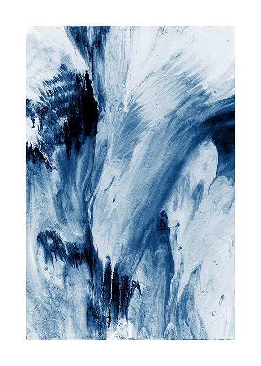 Abstract Blue Poster / Konststilar hos Desenio AB (10273)