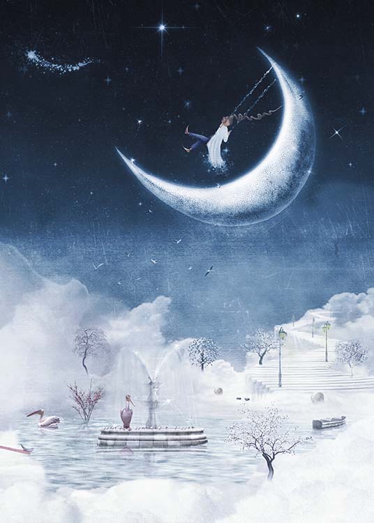 Foggy Winter Night Poster / Barntavlor hos Desenio AB (10277)