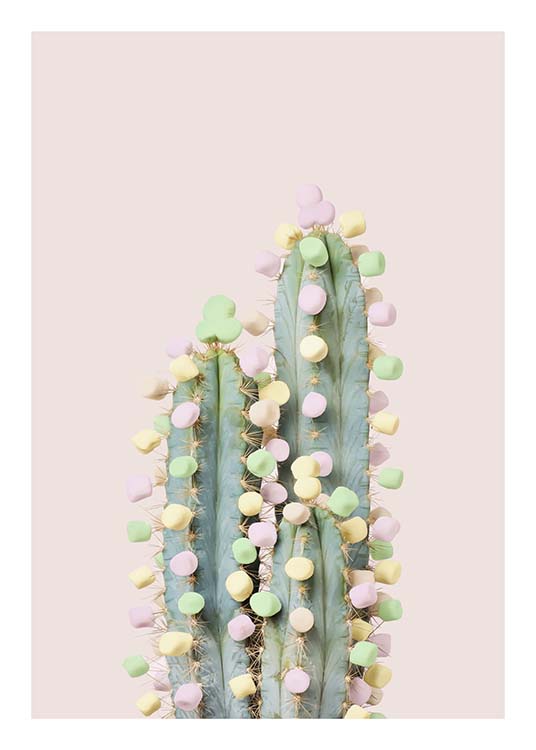 Candy Cactus Poster / Barntavlor hos Desenio AB (10340)