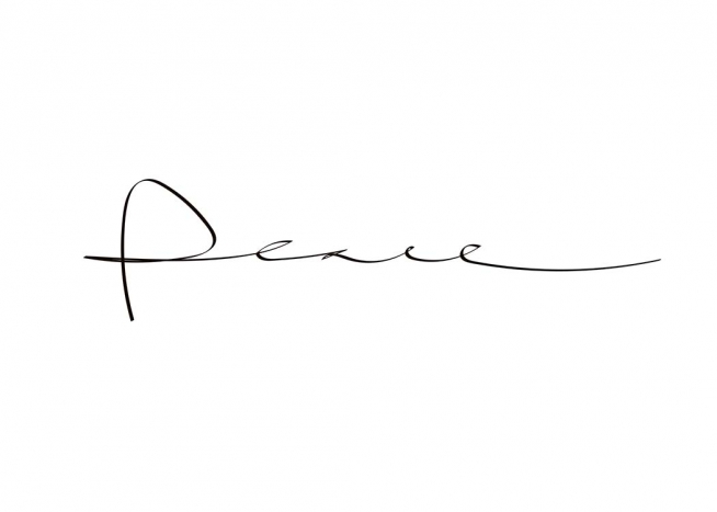Peace Handwriting  Poster / Texttavlor hos Desenio AB (10353)