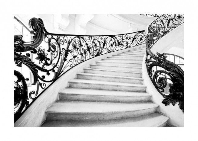 Art Nouveau Staircase Poster / Svartvita hos Desenio AB (10484)