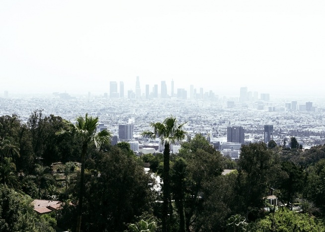 Skyline of Los Angeles Poster / 50x70 cm hos Desenio AB (10787)