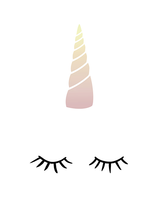 unicorn lashes poster