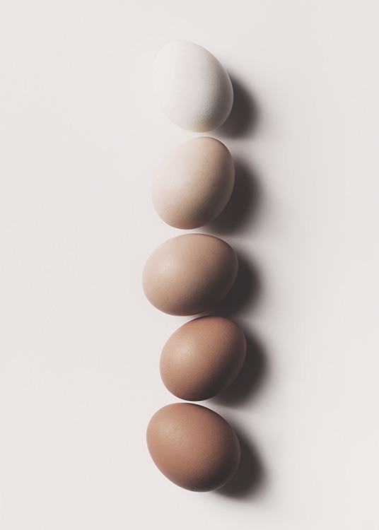 Eggs in a Row Poster / Kökstavlor hos Desenio AB (10997)