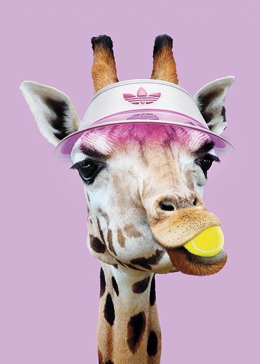 Tennis Giraffe Poster / Barntavlor hos Desenio AB (11020)