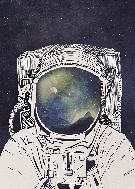 Dreaming of Space Poster / Barntavlor hos Desenio AB (11097)