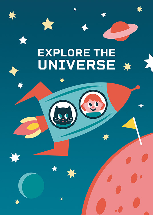 Explore the Universe Poster / Barntavlor hos Desenio AB (11165)