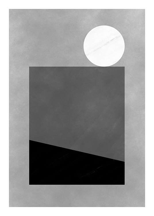 Black & White Shapes No1 Poster / Svartvita hos Desenio AB (11228)