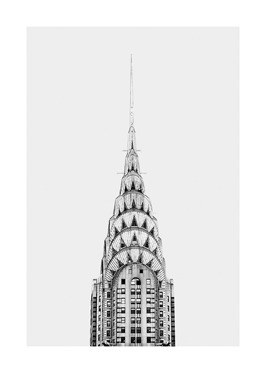 Chrysler Building Poster / Svartvita hos Desenio AB (11306)