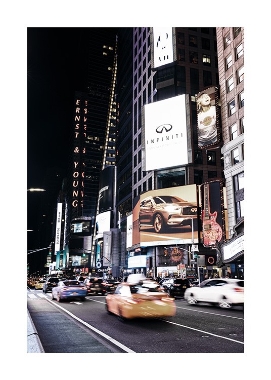Times Square by Night Poster