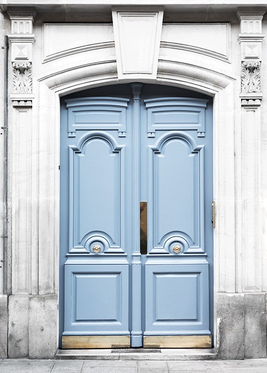 Paris Blue Door Poster / Fotokonst hos Desenio AB (11353)