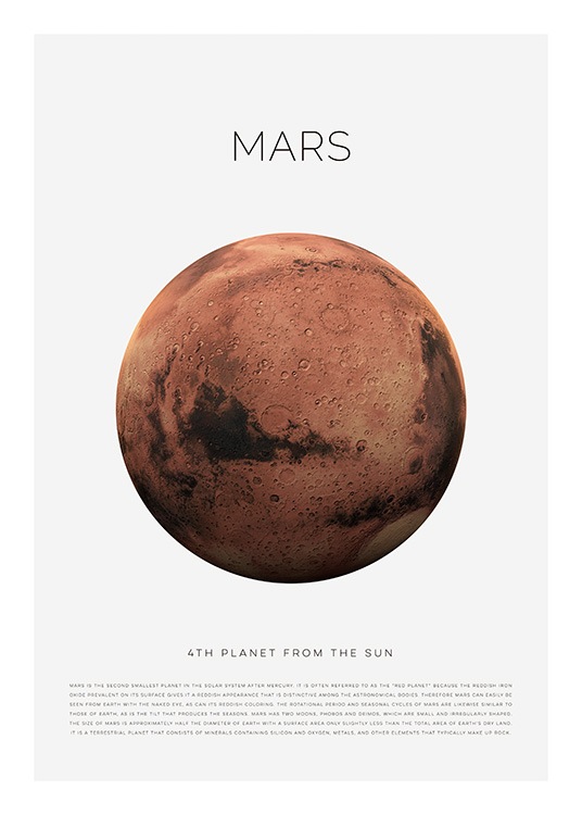 Planet Mars Poster / Barntavlor hos Desenio AB (11438)