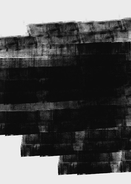  –Affisch med svarta streck på en grå bakgrund.