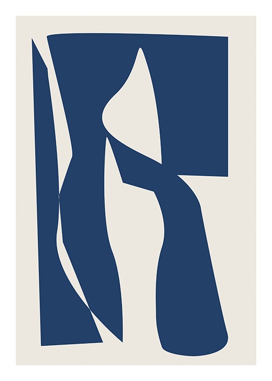 Geometric Face No1 Poster / Abstrakt konst hos Desenio AB (11540)