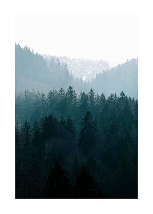 Deep Foggy Forest Poster / Naturmotiv hos Desenio AB (11630)