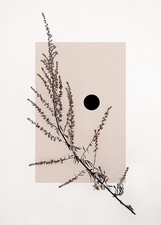 –Poster av ett torkat blad med abstrakt bakgrund.