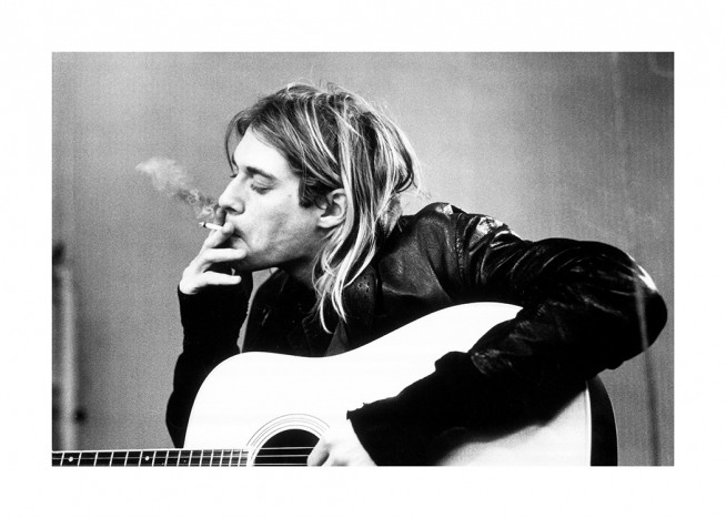 Kurt Cobain Poster / Svartvita hos Desenio AB (11966)
