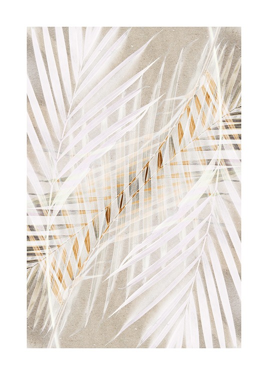 White Palm Leaves Poster / Fotokonst hos Desenio AB (12059)