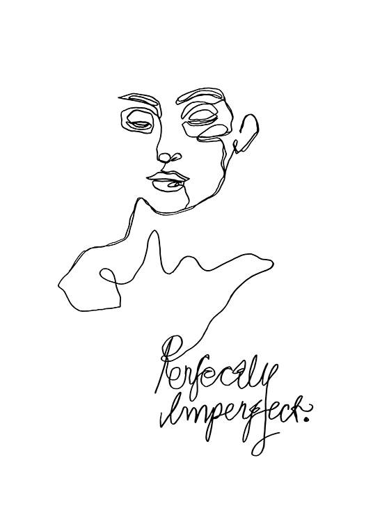 Imperfect Line Art Poster / Illustrationer hos Desenio AB (12359)