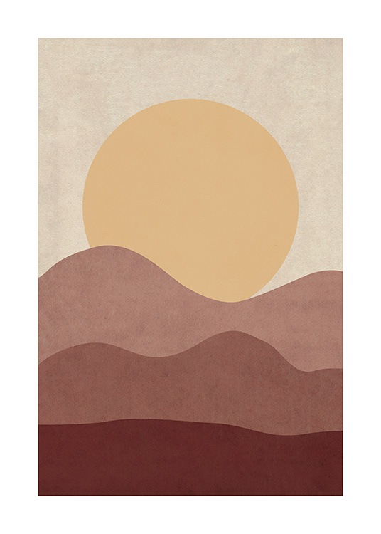 Sunrise Illustration Poster / Naturmotiv hos Desenio AB (12400)