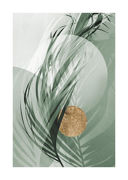 Graphic Palm Leaf No1 Poster / Fotokonst hos Desenio AB (12587)