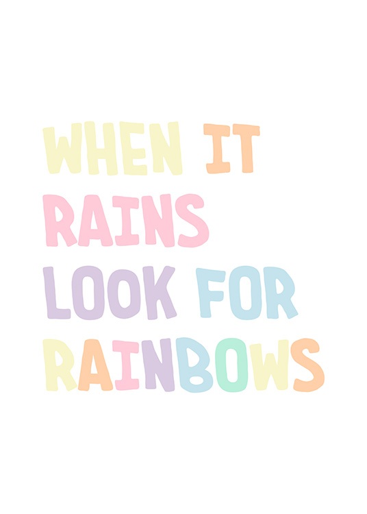 Look for Rainbows Poster / Barntavlor hos Desenio AB (12682)