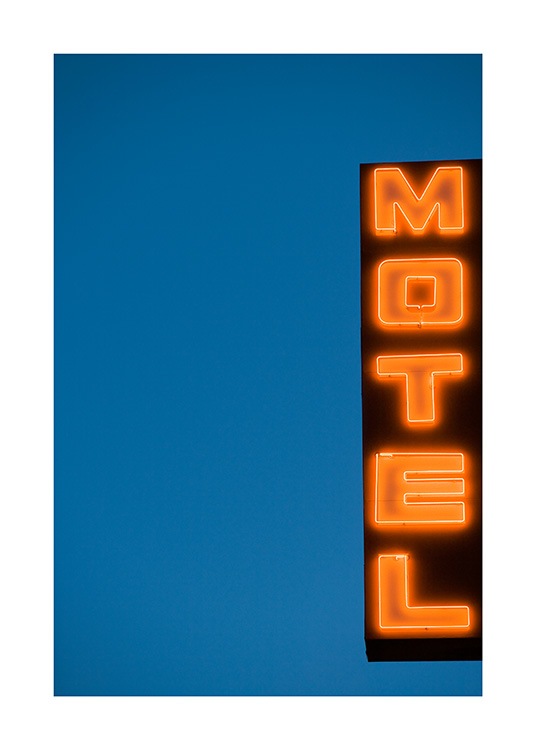  - Fotografi av en skylt med neonljus och texten 