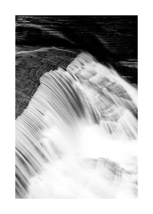  - Svartvita fotografier av vattenfall 