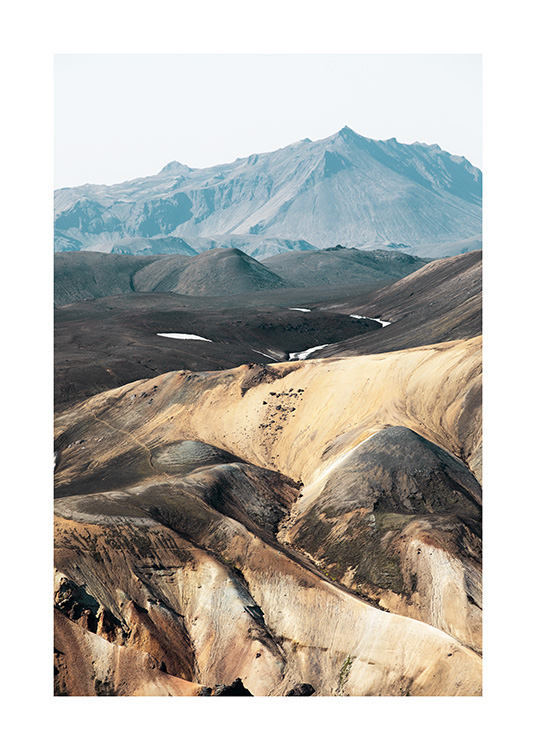 - Fotografi av landskap på Island med fjällstruktur