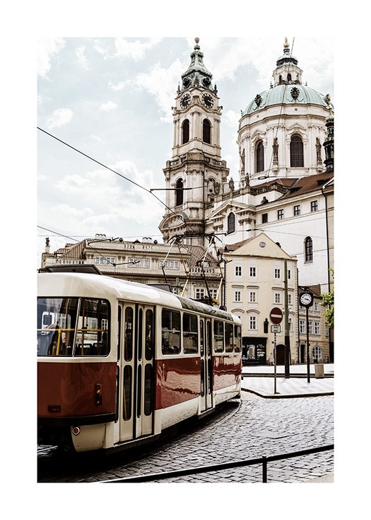 Tram in Prague Poster