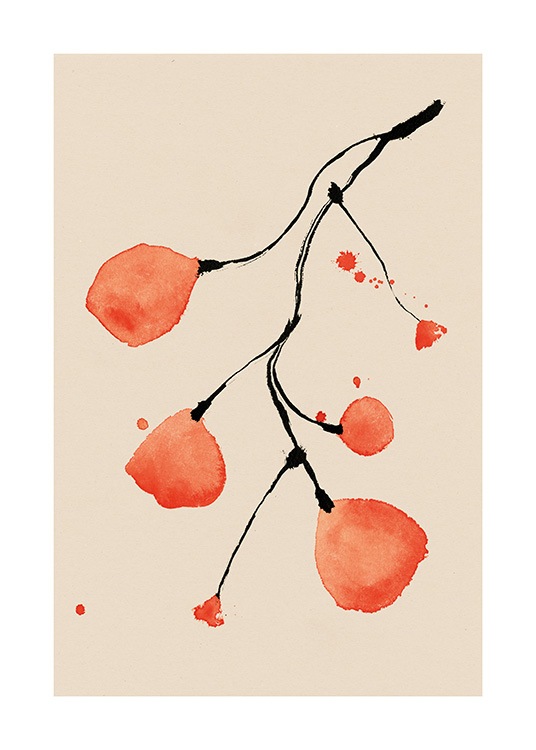 Autumn Twig Poster / Blad & växter hos Desenio AB (13640)