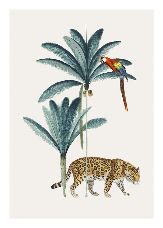Royal Botanical Leopard Poster / Vilda djur hos Desenio AB (13735)