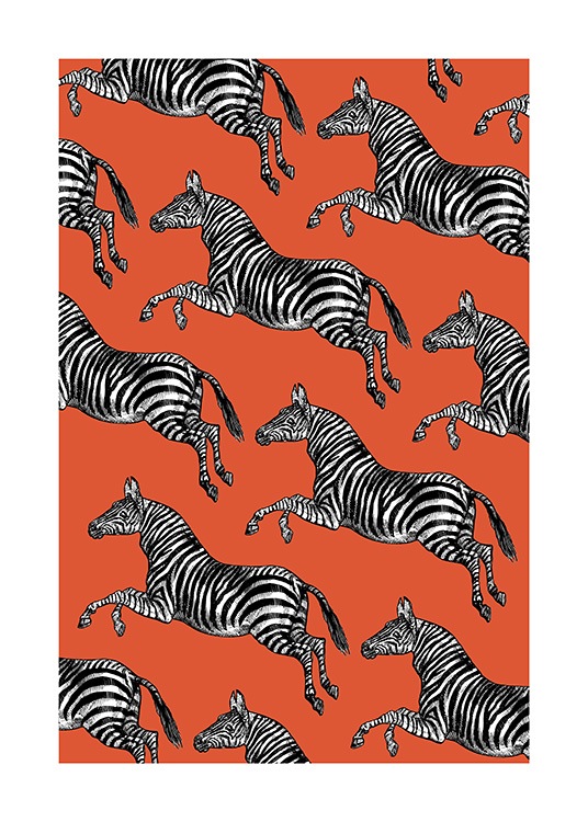 Vintage Zebras Poster / Djur hos Desenio AB (13787)