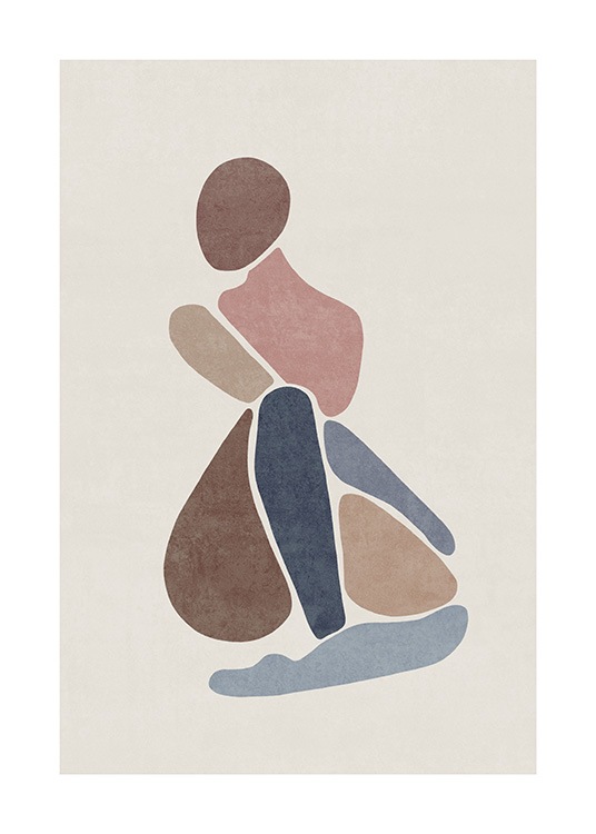 Female Color Blocks No1 Poster / Illustrationer hos Desenio AB (13797)