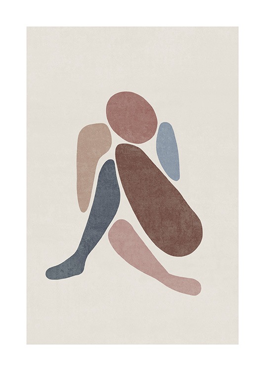 Female Color Blocks No2 Poster / Illustrationer hos Desenio AB (13798)