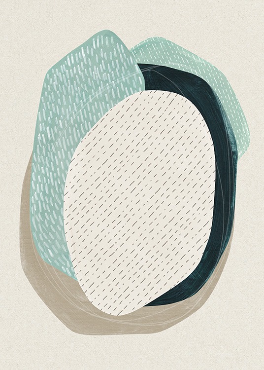 Oval Composition No1 Poster / Abstrakt konst hos Desenio AB (13845)