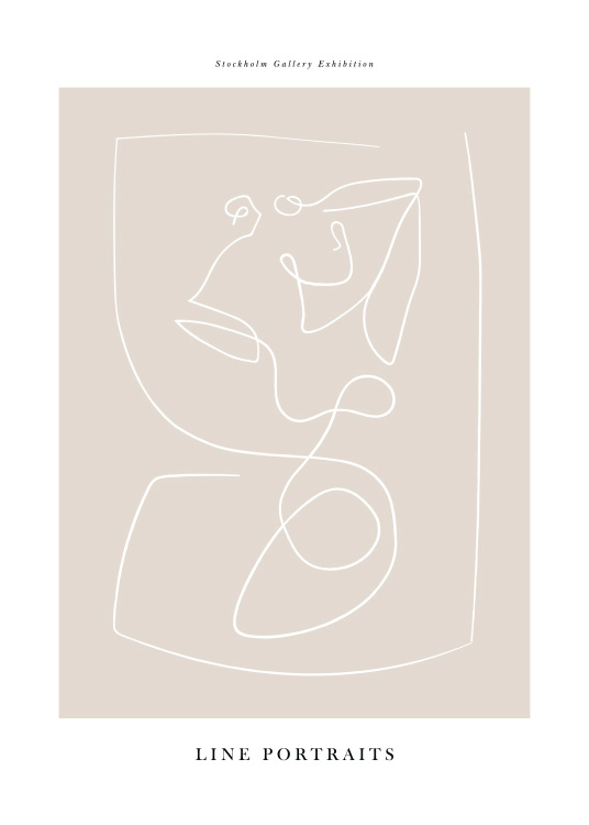 Line Portraits No2 Poster