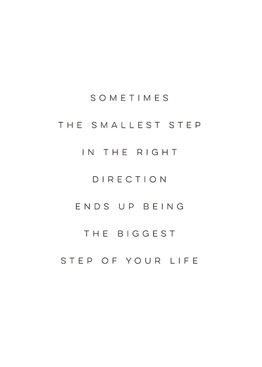  – Ett citat om att ta små steg i rätt riktning för att kunna förändra sitt liv