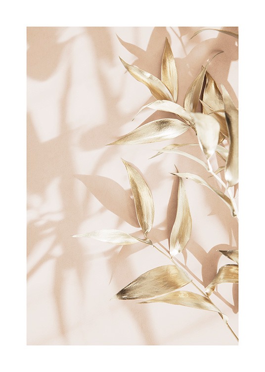 Gold Leaves No2 Poster