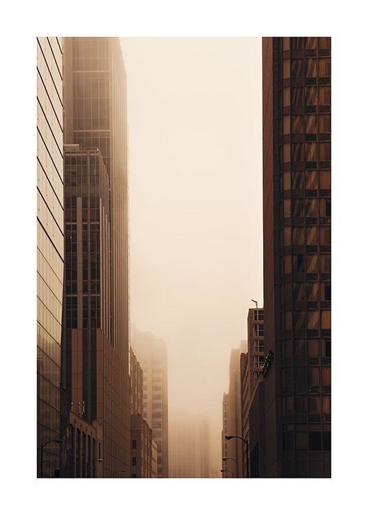  – Fotografi av dimma mellan skyskrapor